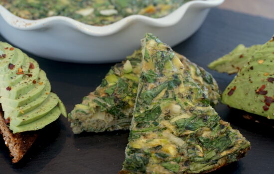 Frittata with Spinach, Zucchini, and Leeks