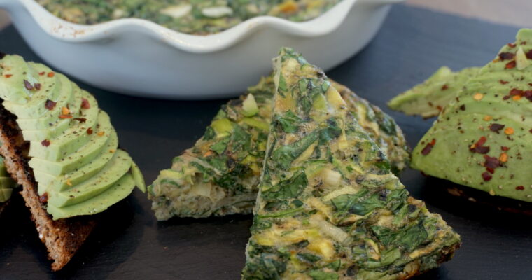 Frittata with Spinach, Zucchini, and Leeks