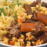 French Onion Pot Roast with Carrots and Mushrooms